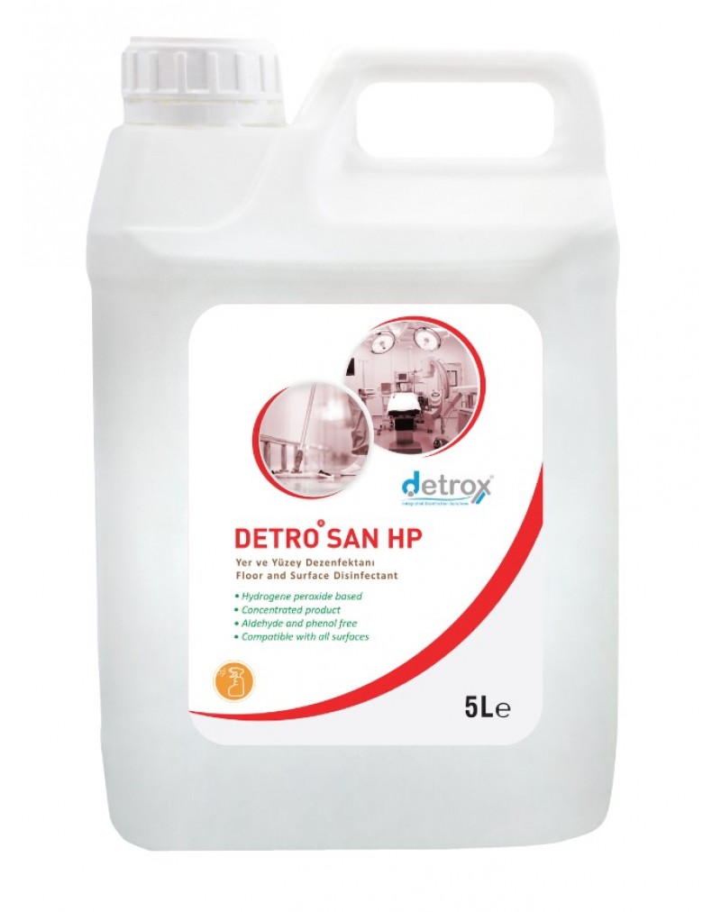 DETRO SAN HP Hidrojen Peroksit Bazlı Konsantre Yer ve Yüzey Dezenfektanı