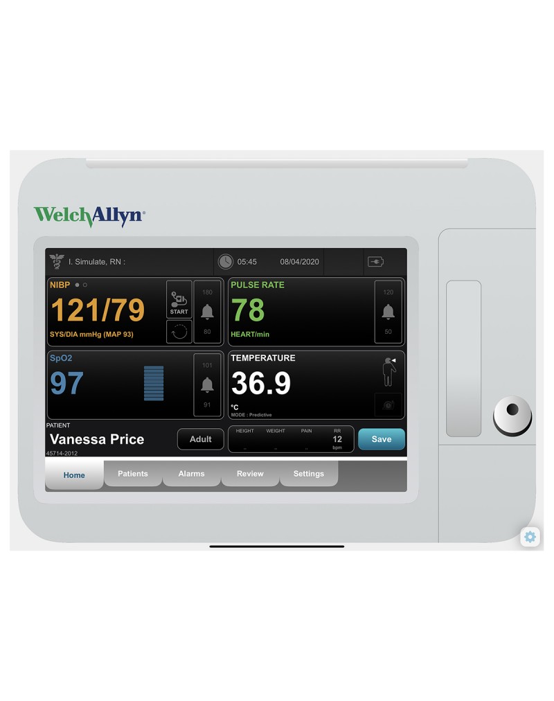 Welch Allyn Connex® VSM 6000 Patient Monitor Screen Simulation for REALITi 360