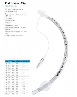 Endotrakeal Tüp Spiralli (Balonlu)