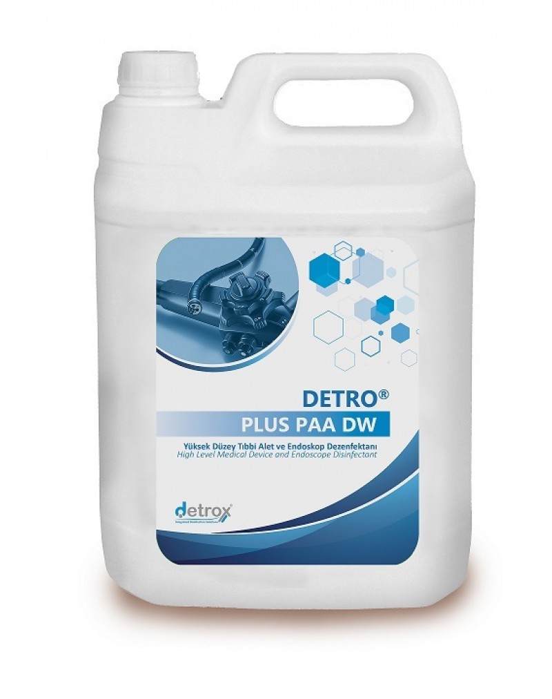 DETRO PLUS PAA DW Perasetik Asit Bazlı Yüksek Düzey Tıbbi Alet ve Endoskop Dezenfektanı