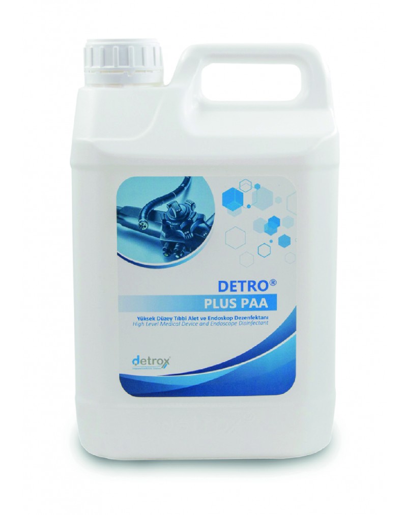 DETRO PLUS PAA Perasetik Asit Bazlı Yüksek Düzey Tıbbi Alet ve Endoskop Dezenfektanı