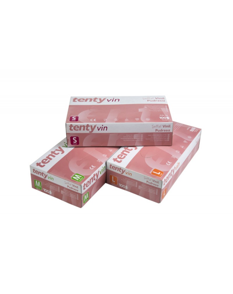 TENTY® Vin  Vinil Pudrasız Muayene Eldiveni 