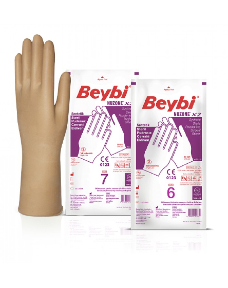 Beybi Nuzone Cerrahi Sentetik Eldiven Pudrasız