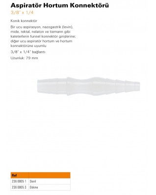 Hortum Konnektörü 3/8" x 1/4"