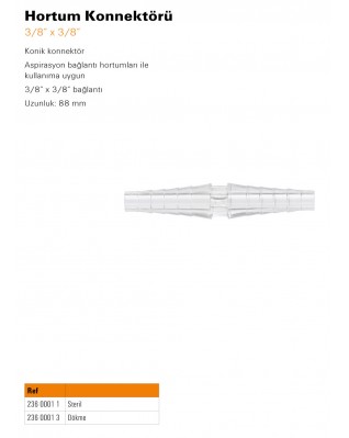 Hortum Konnektörü 3/8" x 3/8"