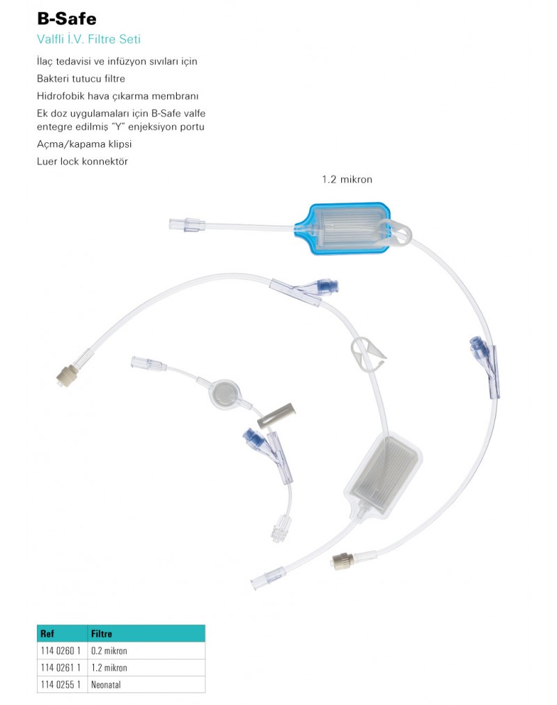 B-Safe İ.V Filtre Seti